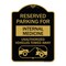Signmission Reserved Parking for Internal Medicine Unauthorized Vehicles Towed Away, Black & Gold, BG-1824-23095 A-DES-BG-1824-23095 - alternate 1